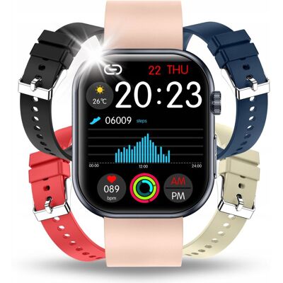 Angelo Watches Smartwatch AT Ciśnienie EKG Cukier Glukoza Rozmowy Bluetooth Ekran AMOLED Menu PL 5 Pasków Angelo Watches Smartwatch AT Ciśnienie EKG Cukier Glukoza Rozmowy Bluetooth Ekran AMOLED Menu PL 5 Pasków