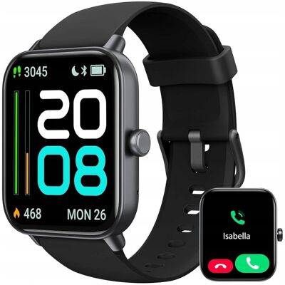 Smartwatch Czarny Inteligentny Zegarek Wodoodporny Uniseks Smartwatch Czarny Inteligentny Zegarek Wodoodporny Uniseks