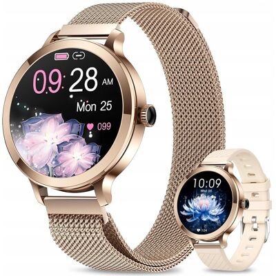 Inny producent Smartwatch damski Bluetooth 5.2 AMOLED IP68 100+ trybów sportowych złoty Inny producent Smartwatch damski Bluetooth 5.2 AMOLED IP68 100+ trybów sportowych złoty