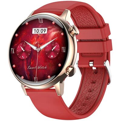 Smartwatch Damski Enter Rozmowy Pl Menu Różowe Złoto Pasek Czerwony Smartwatch Damski Enter Rozmowy Pl Menu Różowe Złoto Pasek Czerwony