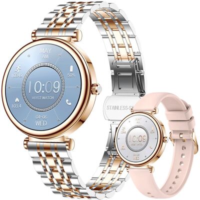 Smartwatch Damski Krokomierz, Tętno, Monitor Snu, Połączenia Bluetooth Wodoodporny, Android iOS Smartwatch Damski Krokomierz, Tętno, Monitor Snu, Połączenia Bluetooth Wodoodporny, Android iOS