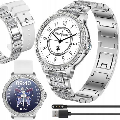 Smartwatch damski zegarek Ciśnieniomierz Puls polskie menu Połączenia Tel JG Smart Smartwatch damski zegarek Ciśnieniomierz Puls polskie menu Połączenia Tel JG Smart