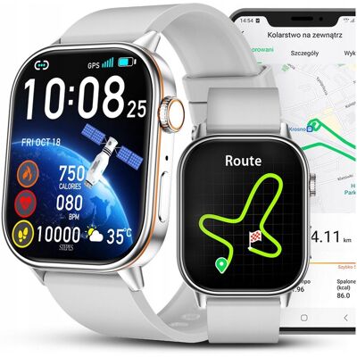 Smartwatch Damski Zegarek - GPS Sport Wodoodporny Rozmowy SMS - Menu PL Smartwatch Damski Zegarek - GPS Sport Wodoodporny Rozmowy SMS - Menu PL