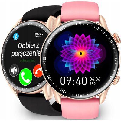 EDAXE Smartwatch Damski Zegarek MENU PL Rozmowy SMS Puls SMART WATCH + 2 PASKI EDAXE Smartwatch Damski Zegarek MENU PL Rozmowy SMS Puls SMART WATCH + 2 PASKI