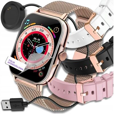 ZeeTech Smartwatch Damski Zegarek Polskie Menu Rozmowy Ekg Puls Smart Watch 4 Paski ZeeTech Smartwatch Damski Zegarek Polskie Menu Rozmowy Ekg Puls Smart Watch 4 Paski