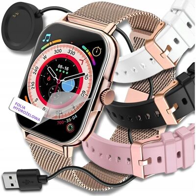 ZeeTech Smartwatch Damski Zegarek Polskie Menu Rozmowy Ekg Puls Smart Watch 4 Paski ZeeTech Smartwatch Damski Zegarek Polskie Menu Rozmowy Ekg Puls Smart Watch 4 Paski