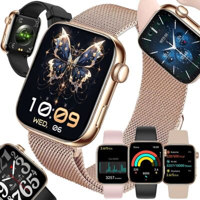 Lewer SMARTWATCH DAMSKI ZEGAREK ROZMOWY MENU PL ZDROWIE HD AMOLED 1,85' 4 PASKI Lewer SMARTWATCH DAMSKI ZEGAREK ROZMOWY MENU PL ZDROWIE HD AMOLED 1,85' 4 PASKI