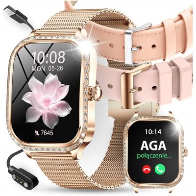 JG Smart SMARTWATCH DAMSKI ZEGAREK ROZMOWY MENU POLSKIE PULS CIŚNIENIE 3 PASKI JG Smart SMARTWATCH DAMSKI ZEGAREK ROZMOWY MENU POLSKIE PULS CIŚNIENIE 3 PASKI