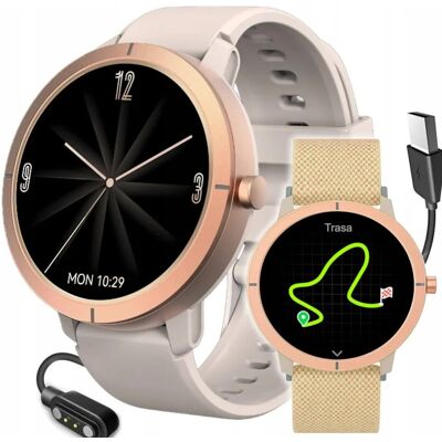 VESS SMARTWATCH DAMSKI ZEGAREK WODOODPORNY GPS MENU PL AMOLED ROZMOWY 2 PASKI VESS SMARTWATCH DAMSKI ZEGAREK WODOODPORNY GPS MENU PL AMOLED ROZMOWY 2 PASKI