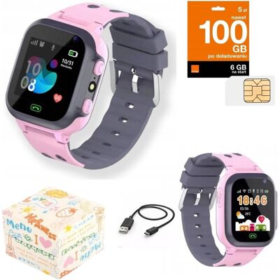 MICROWEAR Smartwatch dla dzieci Q16 Lokalizator LBS + Karta SIM - Różowy MICROWEAR Smartwatch dla dzieci Q16 Lokalizator LBS + Karta SIM - Różowy