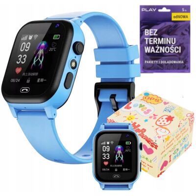 Nicolas3D SMARTWATCH DLA DZIECI S30 ZEGAREK LOKALIZATOR GPS + KARTA SIM niebieski Nicolas3D SMARTWATCH DLA DZIECI S30 ZEGAREK LOKALIZATOR GPS + KARTA SIM niebieski