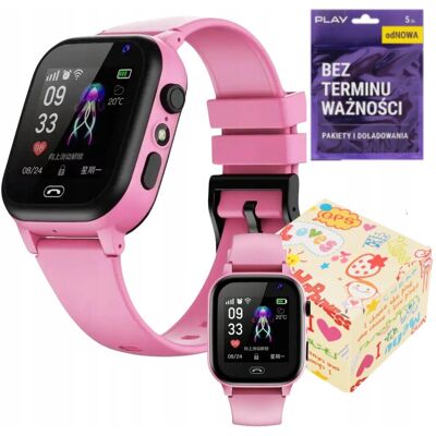 Nicolas3D SMARTWATCH DLA DZIECI S30 ZEGAREK LOKALIZATOR GPS + KARTA SIM różowy Nicolas3D SMARTWATCH DLA DZIECI S30 ZEGAREK LOKALIZATOR GPS + KARTA SIM różowy