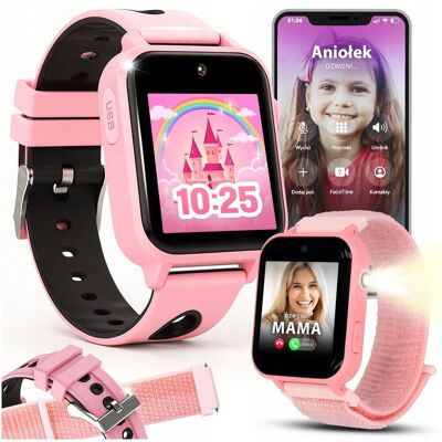 JG Smart Smartwatch dla Dzieci Zegarek Dziecięcy - Gry Rozmowy Menu Polskie Kroki 2G JG Smart Smartwatch dla Dzieci Zegarek Dziecięcy - Gry Rozmowy Menu Polskie Kroki 2G
