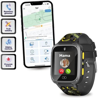 Smartwatch dla dziecka KiDiZ Fiber zółty Smartwatch dla dziecka KiDiZ Fiber zółty