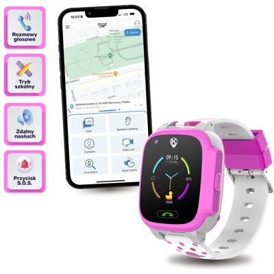Smartwatch dla dziecka Kidiz Top, różowy Smartwatch dla dziecka Kidiz Top, różowy