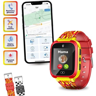 Smartwatch dla dziecka z połączeniami głosowymi KiDiZ Hot Wheels Smartwatch dla dziecka z połączeniami głosowymi KiDiZ Hot Wheels