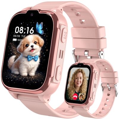 Rubicon Smartwatch dziecięcy różowy Lokalizator Kamera Video Rozmowy SOS SIM Rubicon Smartwatch dziecięcy różowy Lokalizator Kamera Video Rozmowy SOS SIM