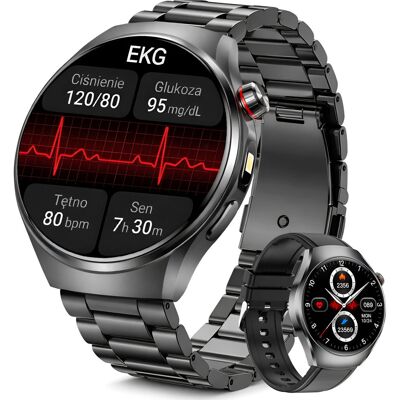 Lazird SMARTWATCH EKG LATARKA AMOLED ZEGAREK Z CIŚNIENIOMIERZ GLUKOZY ROZMOWY HRV Lazird SMARTWATCH EKG LATARKA AMOLED ZEGAREK Z CIŚNIENIOMIERZ GLUKOZY ROZMOWY HRV