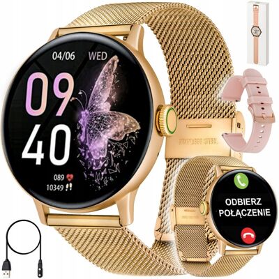 Inny producent SMARTWATCH ELEGANCKI ZEGAREK DAMSKI ROZMOWY MENU PL BRANSOLETKA + pasek Inny producent SMARTWATCH ELEGANCKI ZEGAREK DAMSKI ROZMOWY MENU PL BRANSOLETKA + pasek