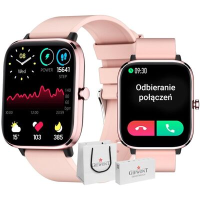 Smartwatch Giewont Dynamic SmartCall GW230-1 - Rose Gold/Powder Pink Smartwatch Giewont Dynamic SmartCall GW230-1 - Rose Gold/Powder Pink