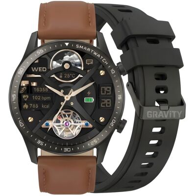 G. Rossi Smartwatch Gravity Czarny 2 Paski GT10-4 G. Rossi Smartwatch Gravity Czarny 2 Paski GT10-4