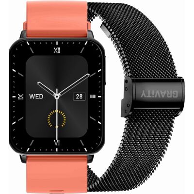 Smartwatch Gravity Czerwono Czarny 2 Paski GT17-10 Smartwatch Gravity Czerwono Czarny 2 Paski GT17-10