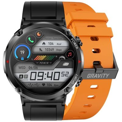 Inny producent Smartwatch Gravity GT21-2 + Pomarańczowy Pasek Silikonowy Inny producent Smartwatch Gravity GT21-2 + Pomarańczowy Pasek Silikonowy