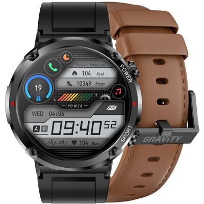 Smartwatch Gravity GT21-4 + Czarny Pasek Silikonowy Smartwatch Gravity GT21-4 + Czarny Pasek Silikonowy