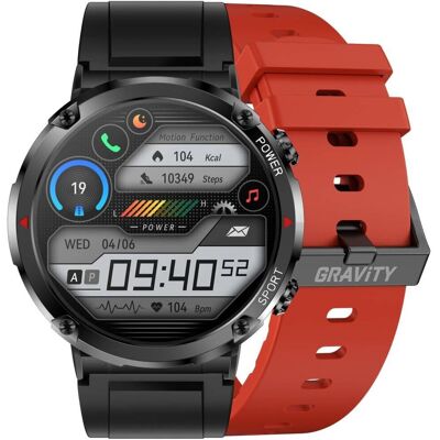Inny producent Smartwatch Gravity GT21-6 + Czerwony Pasek Silikonowy Inny producent Smartwatch Gravity GT21-6 + Czerwony Pasek Silikonowy