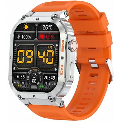 Gravity - GT6-4 - Silver - Orange - Smartwatch Gravity - GT6-4 - Silver - Orange - Smartwatch