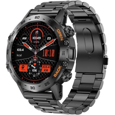 Gravity GT9-2 Smartwatch - Mężczyzna - Obudowa grafitowa - Czarny pasek Gravity GT9-2 Smartwatch - Mężczyzna - Obudowa grafitowa - Czarny pasek