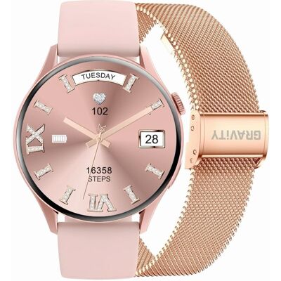 G. Rossi Smartwatch Gravity Różowe Złoto Pasek + Bransoleta GT11-5 G. Rossi Smartwatch Gravity Różowe Złoto Pasek + Bransoleta GT11-5