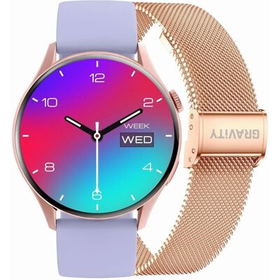 G. Rossi Smartwatch Gravity Różowe Złoto Pasek + Bransoleta GT11-7 G. Rossi Smartwatch Gravity Różowe Złoto Pasek + Bransoleta GT11-7