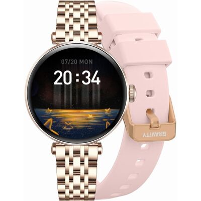 G. Rossi Smartwatch Gravity Różowe Złoto-srebrny Różowy 2 Paski GT26-4 G. Rossi Smartwatch Gravity Różowe Złoto-srebrny Różowy 2 Paski GT26-4