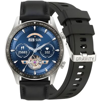 G. Rossi Smartwatch Gravity Srebrny 2 Paski GT10-7 G. Rossi Smartwatch Gravity Srebrny 2 Paski GT10-7