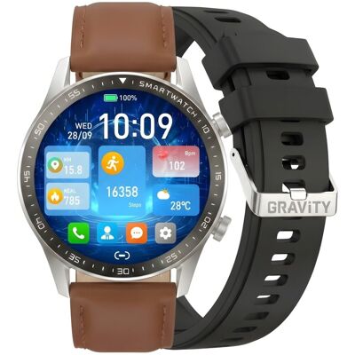 G. Rossi Smartwatch Gravity Srebrny 2 Paski GT10-8 G. Rossi Smartwatch Gravity Srebrny 2 Paski GT10-8