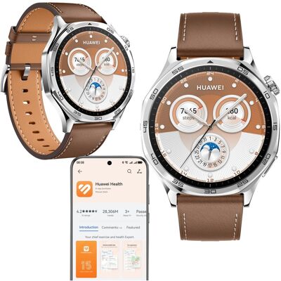 SMARTWATCH HUAWEI GT5 CLASSIC 46 mm BRĄZOWY SKÓRA GPS ODBIERANIE POŁĄCZEŃ SMARTWATCH HUAWEI GT5 CLASSIC 46 mm BRĄZOWY SKÓRA GPS ODBIERANIE POŁĄCZEŃ