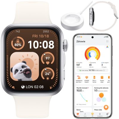 Smartwatch HUAWEI WATCH Fit 5 sportowy biały GPS analiza snu AMOLED NFC Smartwatch HUAWEI WATCH Fit 5 sportowy biały GPS analiza snu AMOLED NFC