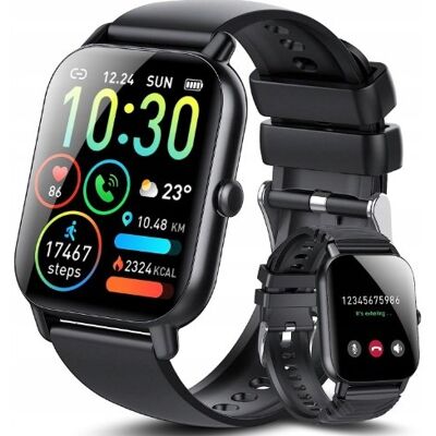 bez marki Smartwatch inteligentny zegarek ekran dotykowy monitor aktywności czarny bez marki Smartwatch inteligentny zegarek ekran dotykowy monitor aktywności czarny