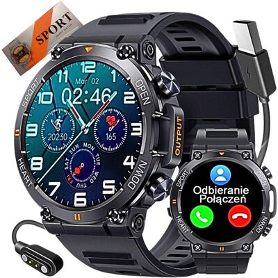 EdStore SMARTWATCH K56 PRO MĘSKI 360x360 ROZMOWY MENU PL WODOODPORNY SPORTOWY PULS EdStore SMARTWATCH K56 PRO MĘSKI 360x360 ROZMOWY MENU PL WODOODPORNY SPORTOWY PULS