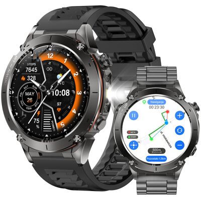 Smartwatch Lazird ZEGAREK GPS LATARKA 730 MAH AMOLED NAWIGACJA czarny Smartwatch Lazird ZEGAREK GPS LATARKA 730 MAH AMOLED NAWIGACJA czarny