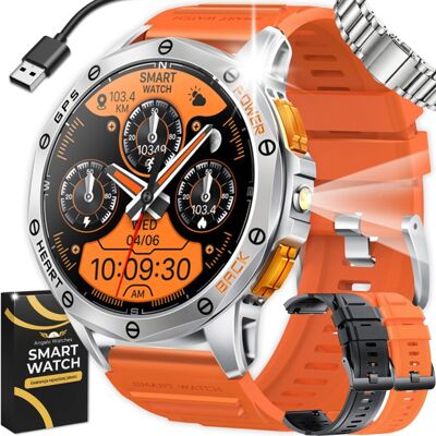Angelo Watches Smartwatch Męski Angelo AWK-67 GPS Ekran AMOLED 1.43' Rozmowy PL Sportowy 175 Trybów Bateria 10 dni Kompas Barometr Zestaw Prezentowy Angelo Watches Smartwatch Męski Angelo AWK-67 GPS Ekran AMOLED 1.43' Rozmowy PL Sportowy 175 Trybów Bateria 10 dni Kompas Barometr Zestaw Prezentowy