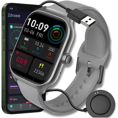 ZeeTech Smartwatch Męski Damski Zegarek Rozmowy J.polski Tętno Ciśnienie Tlen Sport ZeeTech Smartwatch Męski Damski Zegarek Rozmowy J.polski Tętno Ciśnienie Tlen Sport
