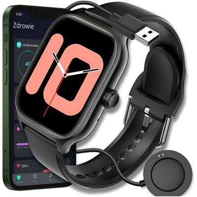 ZeeTech Smartwatch Męski Damski Zegarek Rozmowy J.polski Tętno Ciśnienie Tlen Sport ZeeTech Smartwatch Męski Damski Zegarek Rozmowy J.polski Tętno Ciśnienie Tlen Sport