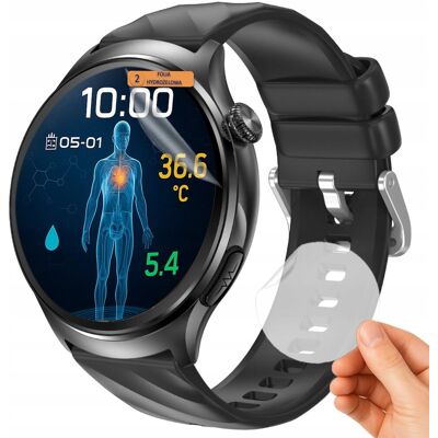 Rubicon Smartwatch męski - Glukoza, EKG, Temperatura, Rozmowy, Pasek i Bransoleta Rubicon Smartwatch męski - Glukoza, EKG, Temperatura, Rozmowy, Pasek i Bransoleta