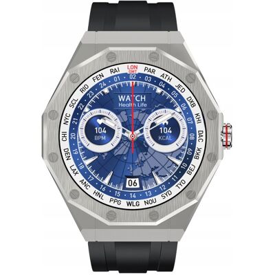 Smartwatch męski Kiano Elegance zegarek rozmowy pl kroki duża bateria IP68 Smartwatch męski Kiano Elegance zegarek rozmowy pl kroki duża bateria IP68