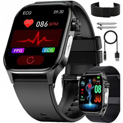 Lazird SMARTWATCH MĘSKI Zegarek EKG FUNKCJA POMIARU CUKRU CIŚNIENIOMIERZ ROZMOWY Lazird SMARTWATCH MĘSKI Zegarek EKG FUNKCJA POMIARU CUKRU CIŚNIENIOMIERZ ROZMOWY