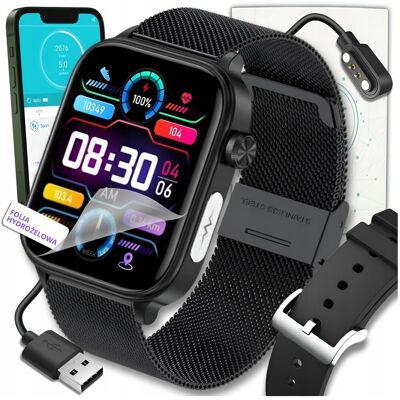 ZeeTech Smartwatch Męski Zegarek Ekg Rozmowy Pomiar Cukru Pl Menu Tętno Smart Watch ZeeTech Smartwatch Męski Zegarek Ekg Rozmowy Pomiar Cukru Pl Menu Tętno Smart Watch