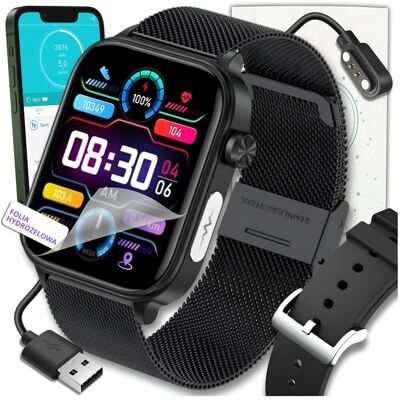 ZeeTech Smartwatch Męski Zegarek Ekg Rozmowy Pomiar Cukru Pl Menu Tętno Smart Watch ZeeTech Smartwatch Męski Zegarek Ekg Rozmowy Pomiar Cukru Pl Menu Tętno Smart Watch