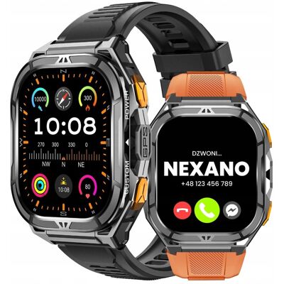 Nexano SMARTWATCH MĘSKI ZEGAREK GPS WODOODPORNY ROZMOWY SMART WATCH SPORT MENU PL Nexano SMARTWATCH MĘSKI ZEGAREK GPS WODOODPORNY ROZMOWY SMART WATCH SPORT MENU PL